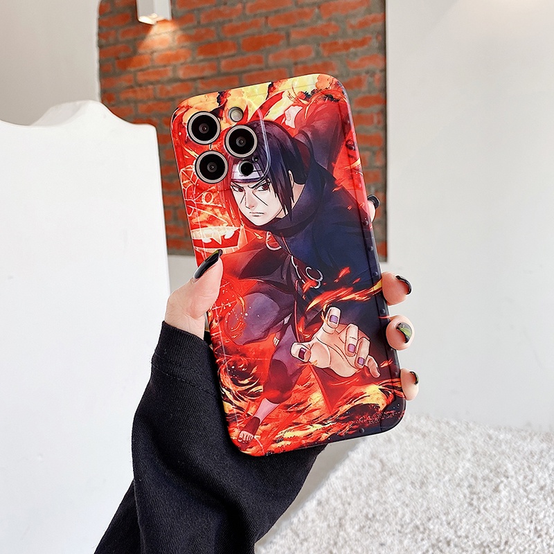 Ốp Điện Thoại Bề Mặt Nhám Họa Tiết Naruto Uchiha Itachi Sasuke Hợp Thời Trang Cho iPhone 7 8 Plus X XS XR 11 12 13 14 Pro Max Plus