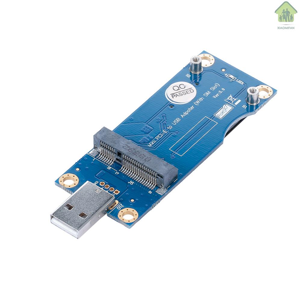 NA Mini PCI-E to USB Adapter Card WWAN Test Converter Adapter Card 3G/4G Module with SIM Card Slot