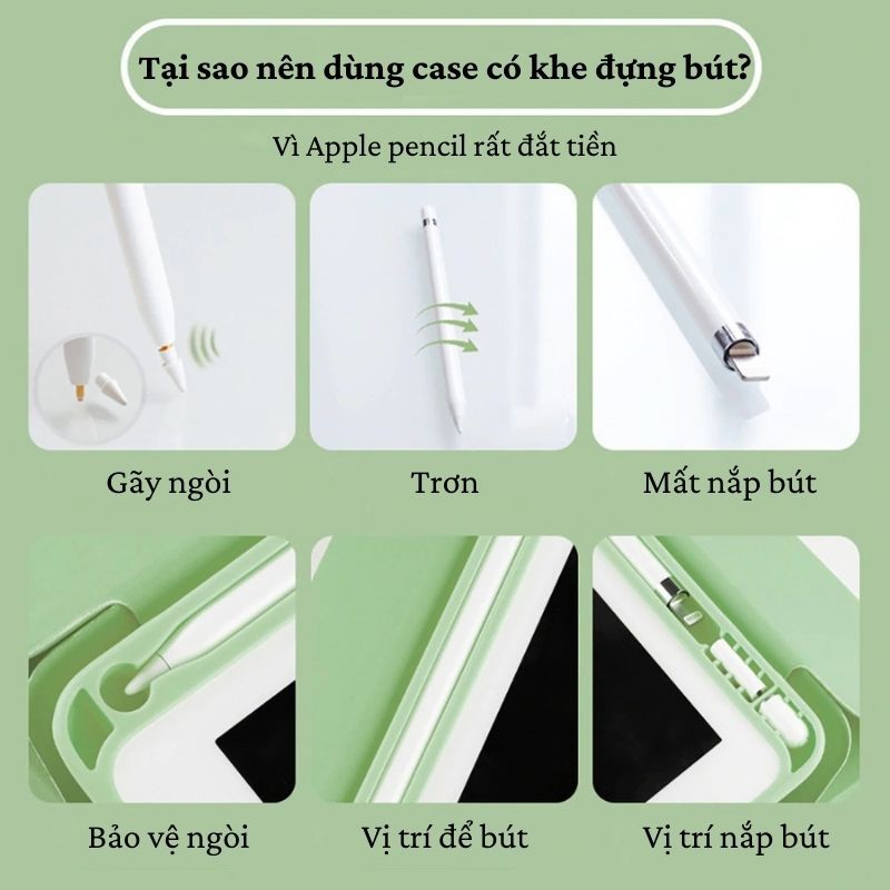 Bao Da Thông Minh Cho Ipad Phiên Bản Có Khay Đựng Bút Chính Hãng Donie 100% Viền Silicon P01 | BigBuy360 - bigbuy360.vn