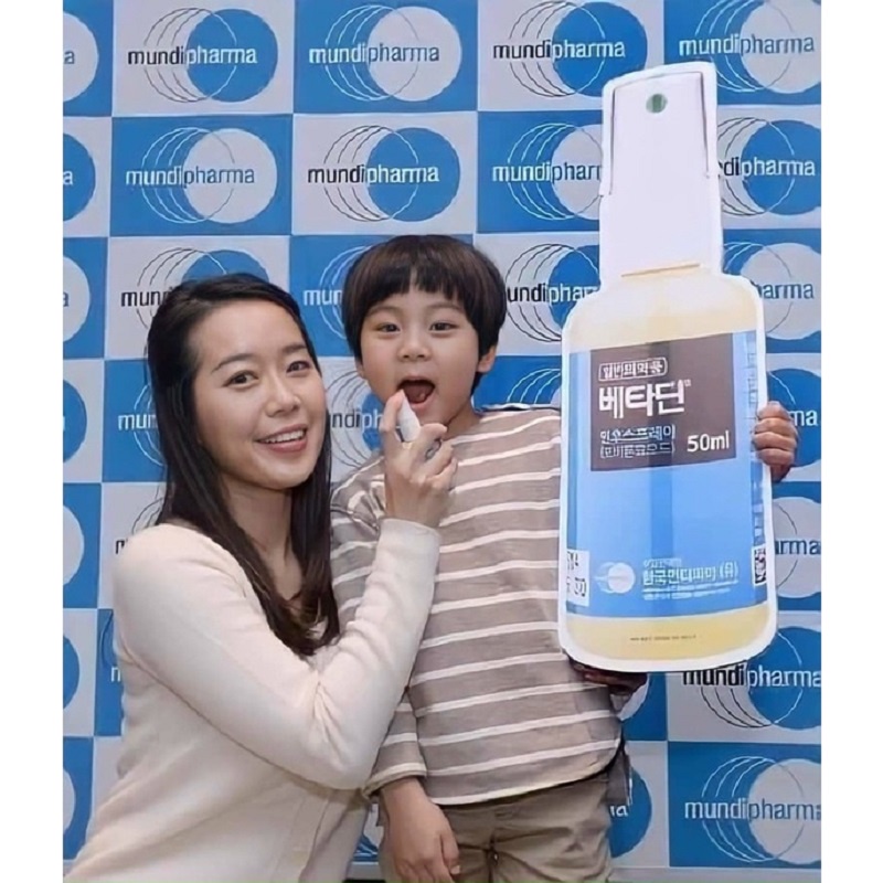 [ Hàng Chuẩn ] Xịt Cổ Họng Khoang Miệng Betadine Throat Spray Hàn Quốc, Lọ 50ml, Hương Bạc Hà Thơm Mát, Giảm Đau Họng