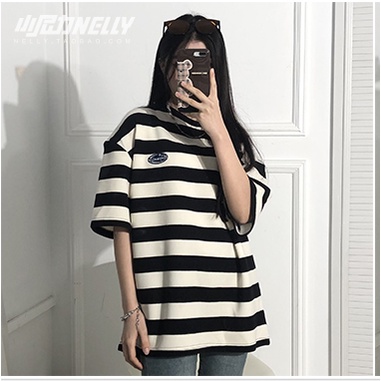 Áo thun T-shirt unisex kẻ ngang bản lớn form rộng