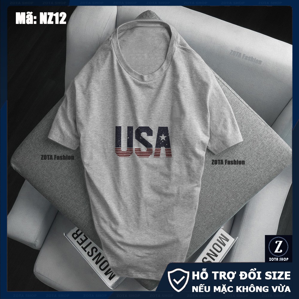 Áo phông nam vintage❤️ Freeship 50K❤️ Chất tici dày mịn in USA NZ12 | BigBuy360 - bigbuy360.vn