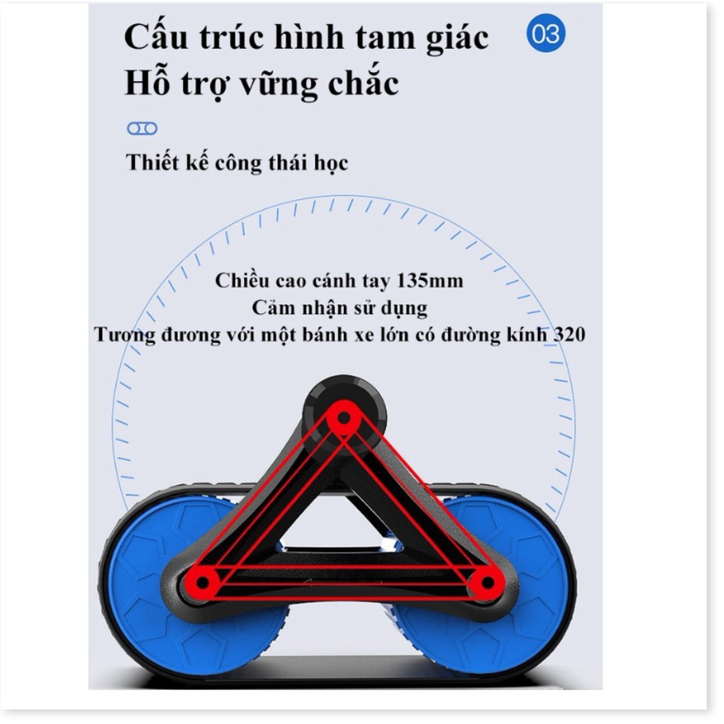 🆕 Con lăn tập cơ bụng tự động đốt calo Tank Wheel