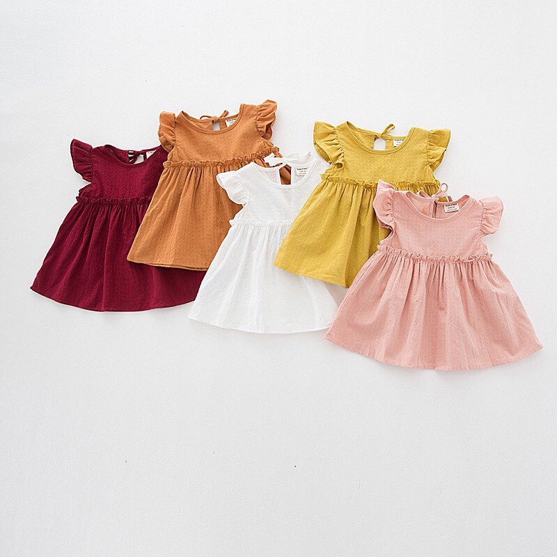 Váy 2 dây Đũi Hàn sành điệu cho bé gái 8-18kg QATE618