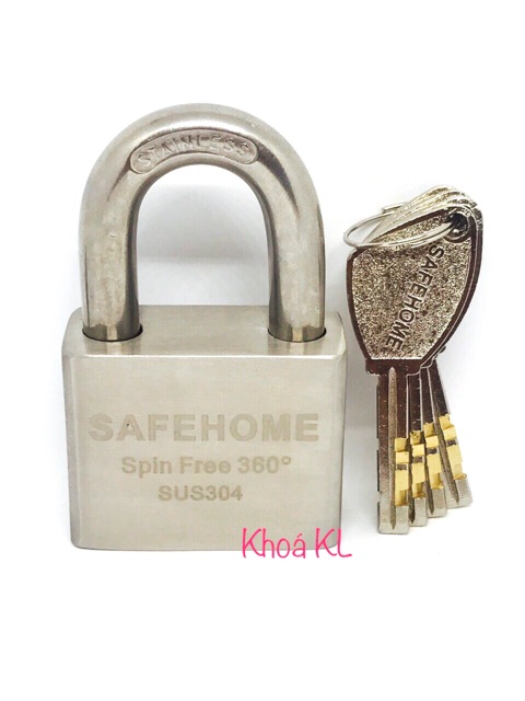 Ổ khoá SAFE HOME 5 phân 100% inox chống cắt tuyệt đối