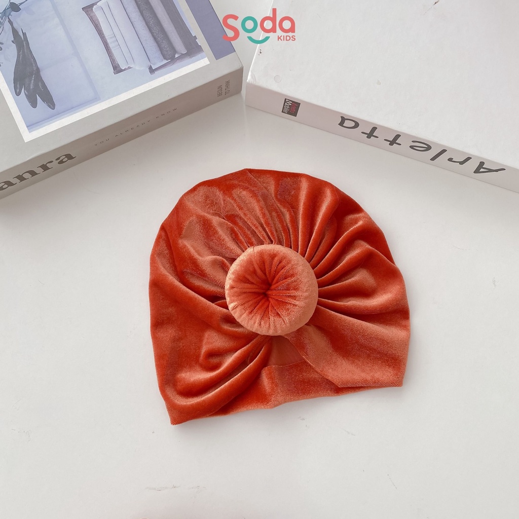 Băng đô mũ nhung củ tỏi 3 màu dành cho bé gái (Ảnh thật)