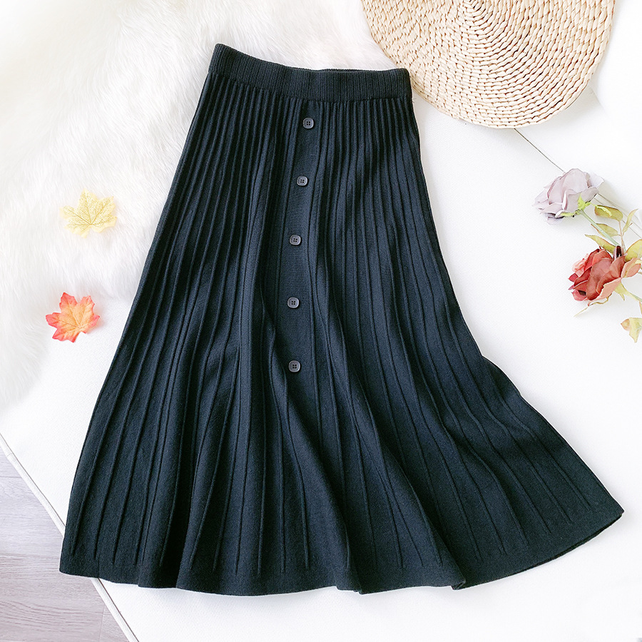 Chân Váy Len Dài Đính Nút Thời Trang Cho Nữ | BigBuy360 - bigbuy360.vn