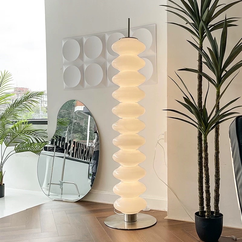 Đèn sàn thuỷ tinh Milano Tube Lamp Đan Mạch phong cách Bắc Âu sang trọng