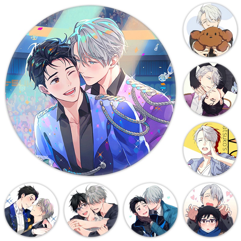 Ghim cài áo hình các nhân vật trong anime YURI!!! On ICE