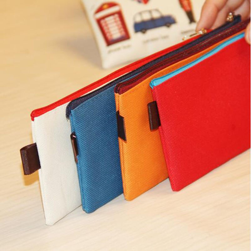 Túi vải oxford đựng bút họa tiết hoạt hình tiện lợi dành cho học sinh