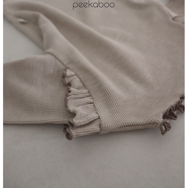 (Chính hãng) Bộ suit dài tay cánh tiên kèm quần cạp5cm cotton gân thu đông Sharon PEEKABOO made in Korea bé gái bánh bèo