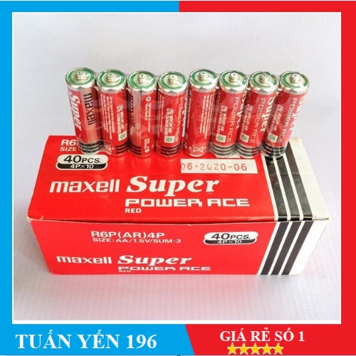 Pin  AA super maxel hộp 10 vĩ 40 viên