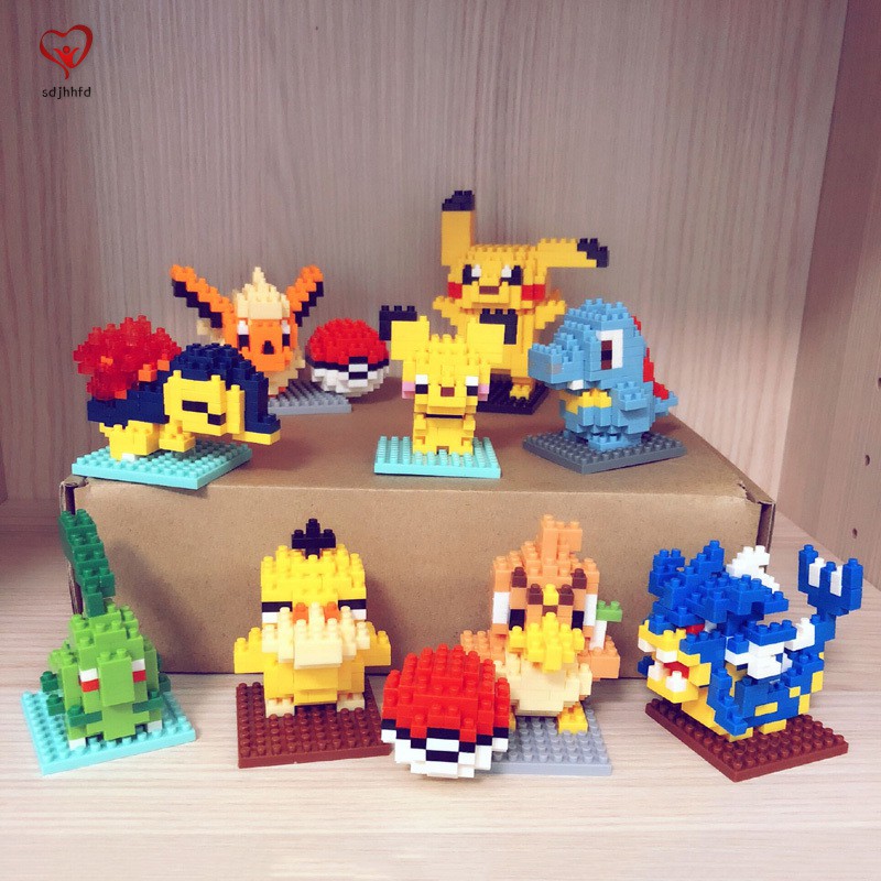 Bộ Đồ Chơi Xếp Hình Pokemon Bằng Nhựa Cho Bé