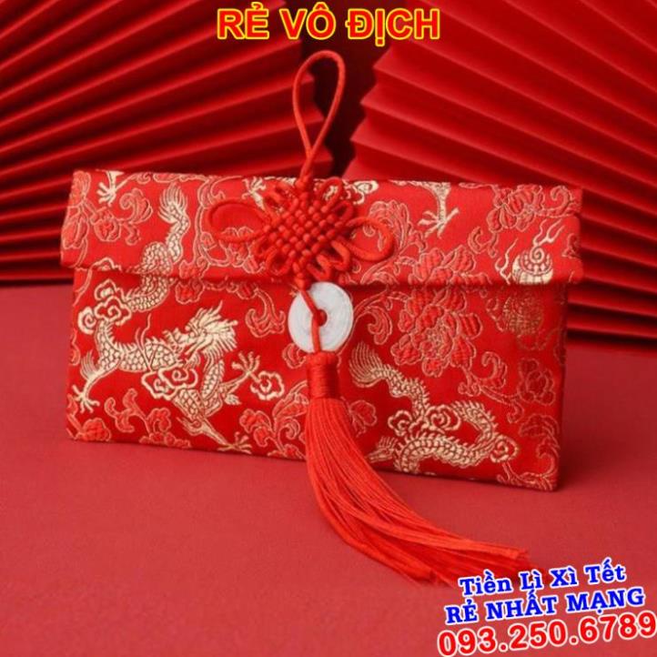 COMBO 10 Bao Lì Xì Vải Gấm Lì Xì Tết Nhiều Hoa Văn Cao cấp Ngày Tết,Cưới Hỏi, Nạp Tài