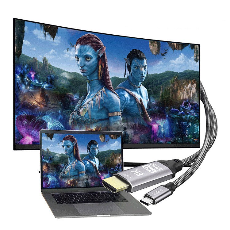 Cáp USB C to HDMI 4K, Bộ chuyển đổi Thunderbolt 3 sang HDMI Tương thích cho iPad mới, MacBook Pro / Air, iMac, Galaxy S20 S10 S9 S8, Surface, Dell, HP. Bộ chuyển đổi điện thoại sang TV