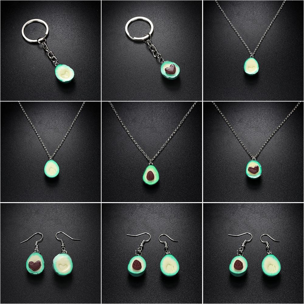 MIH Vòng cổ Mặt Trái Tim Và Quả Bơ Xanh