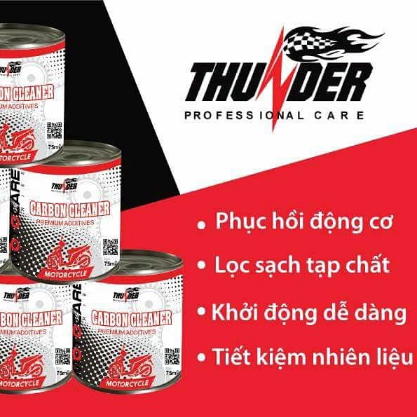 Phụ gia xăng vệ sinh buồng đot , kim phun 75ml hiệu thunder