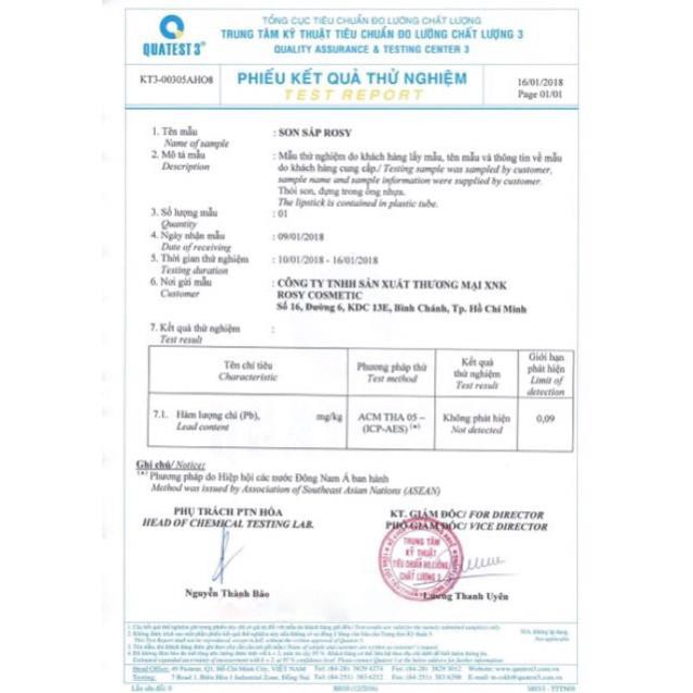 Son Kem Lì [FREESHIP] Son Rosy- Không chì, không thủy ngân, bền màu | BigBuy360 - bigbuy360.vn