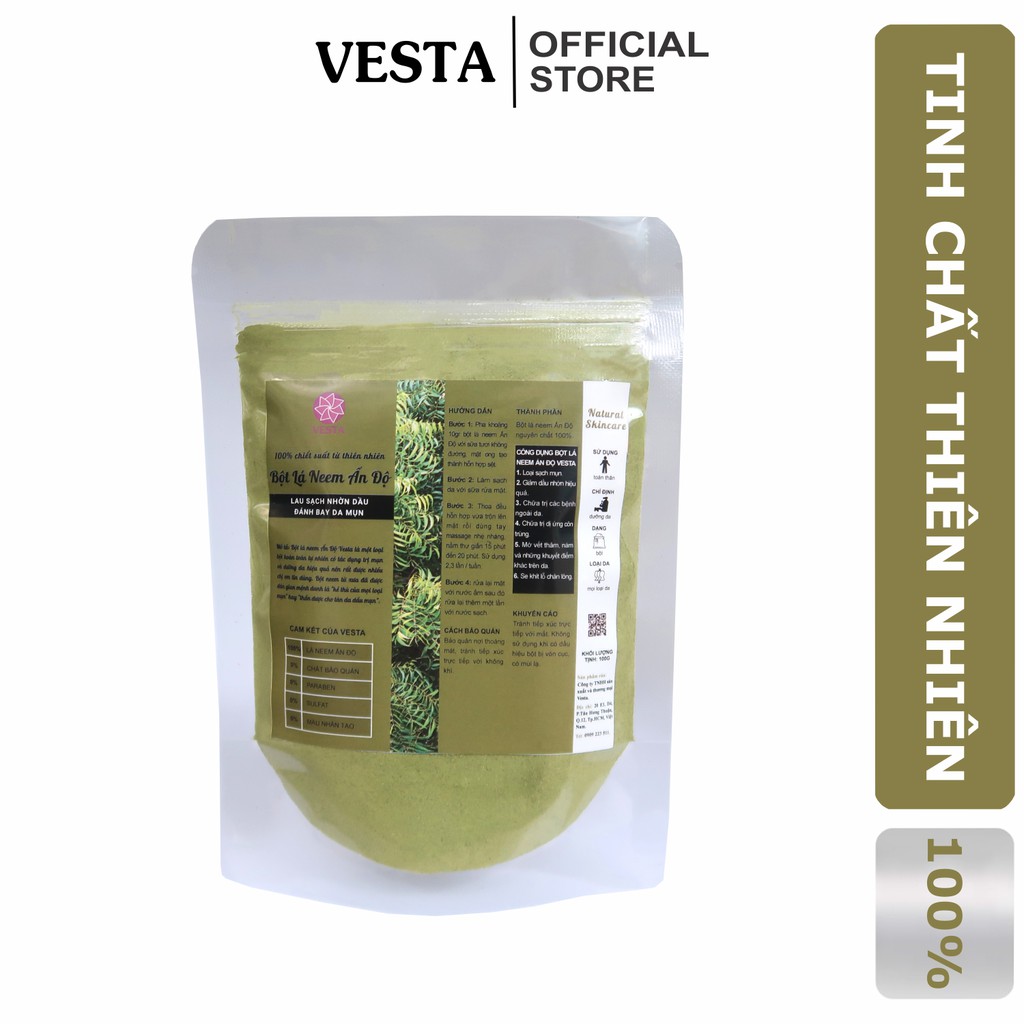 Bột Lá Neem Ấn Độ Nguyên Chất Vesta 100g | BigBuy360 - bigbuy360.vn