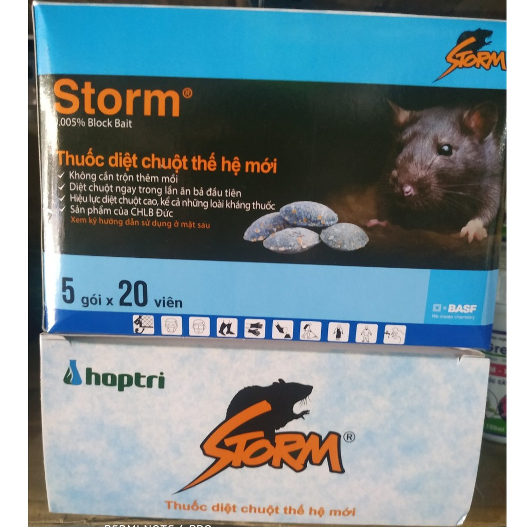 Thuốc diệt chuột Storm Thế Hệ Mới, (gói 20 viên) Thuốc chuột Storm