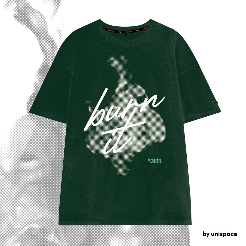 Áo thun tay lỡ local brand By Unispace unisex nam nữ form rộng cotton burn it