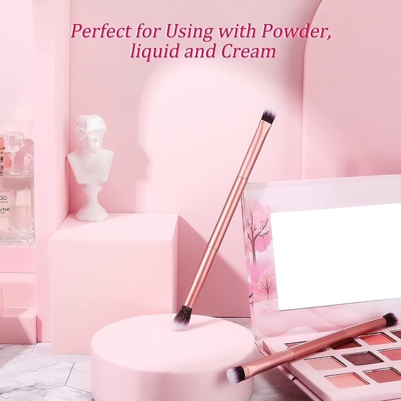 Cọ Trang Điểm Lông Mày / Mũi Hai Đầu Không Nhòe Đa Năng Màu Sắc Champagne