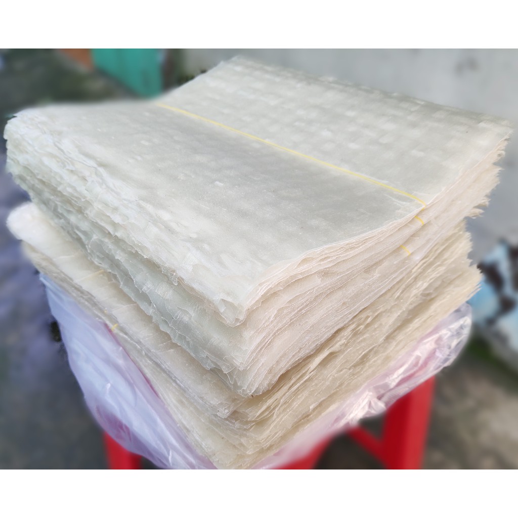 Bánh Tráng Cuốn Bình Định Vuông Nhúng Cuộn (27k / ràng 25 cái - Tráng bằng máy, dẻo dai)