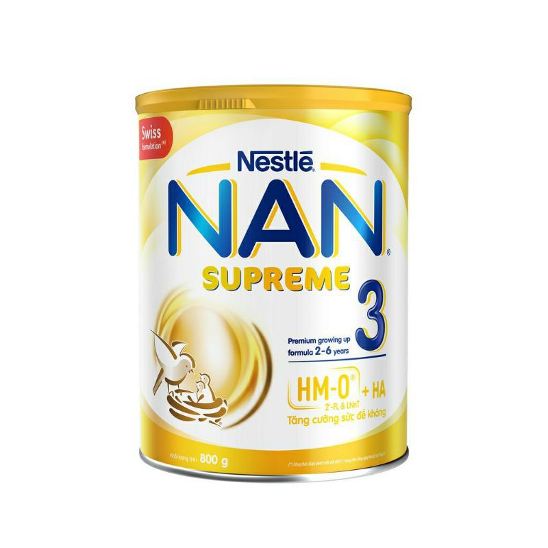 (Mẫu mới có Ha) Sữa bột Nestle NAN SUPREME 3 (Hộp 800gram)
