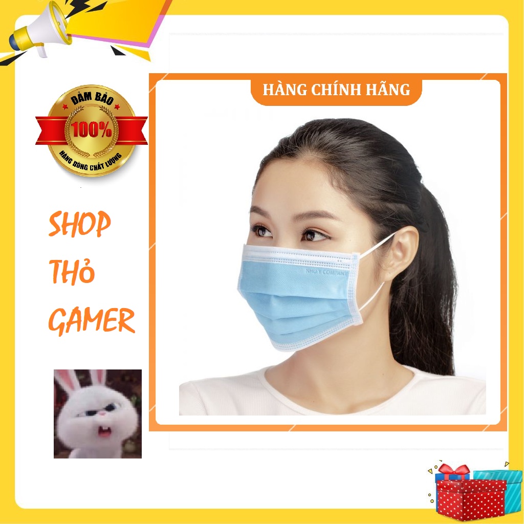 1 Thùng 50 hộp khẩu trang y tế 4 lớp Như Ý chính hãng Nhu Y company NY Protect Mask