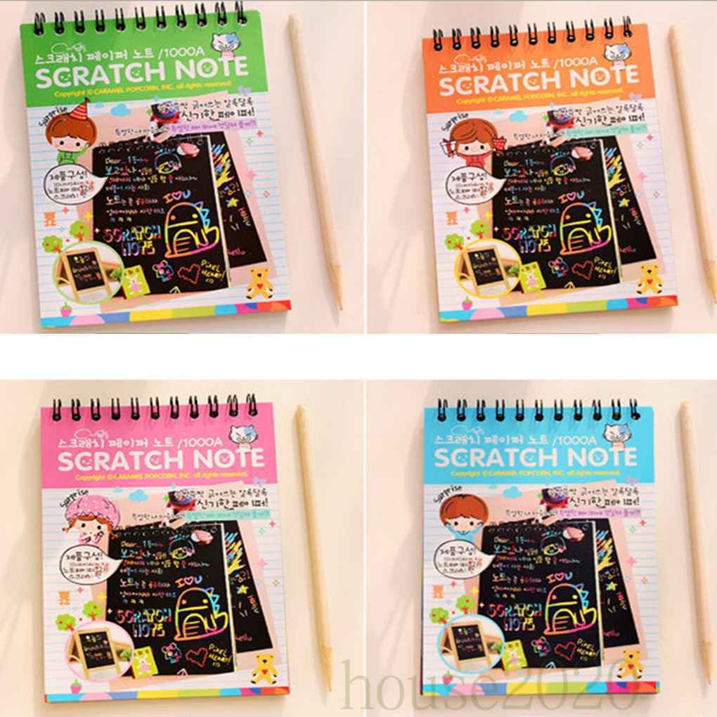 Sổ Tay 10 Trang / 1 Bìa Giấy Vẽ Graffiti Diy Nhiều Màu Sắc Ngẫu Nhiên 2020