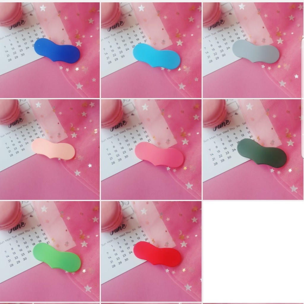 [XẢ LỖ MÙA DỊCH] Kẹp tóc màu trơn hình trái tim sắc màu dài 5.4cm