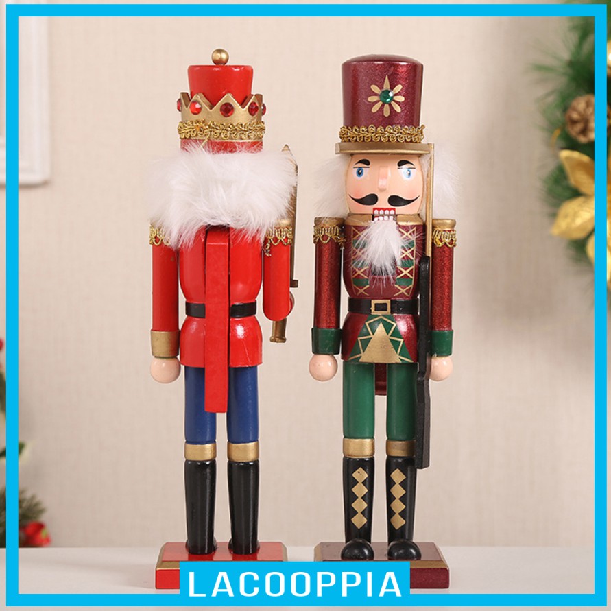 [LACOOPPIA] 12 Inch Christmas Nutcracker Soldier Puppet Toy Arts for Desktop Tree Decor