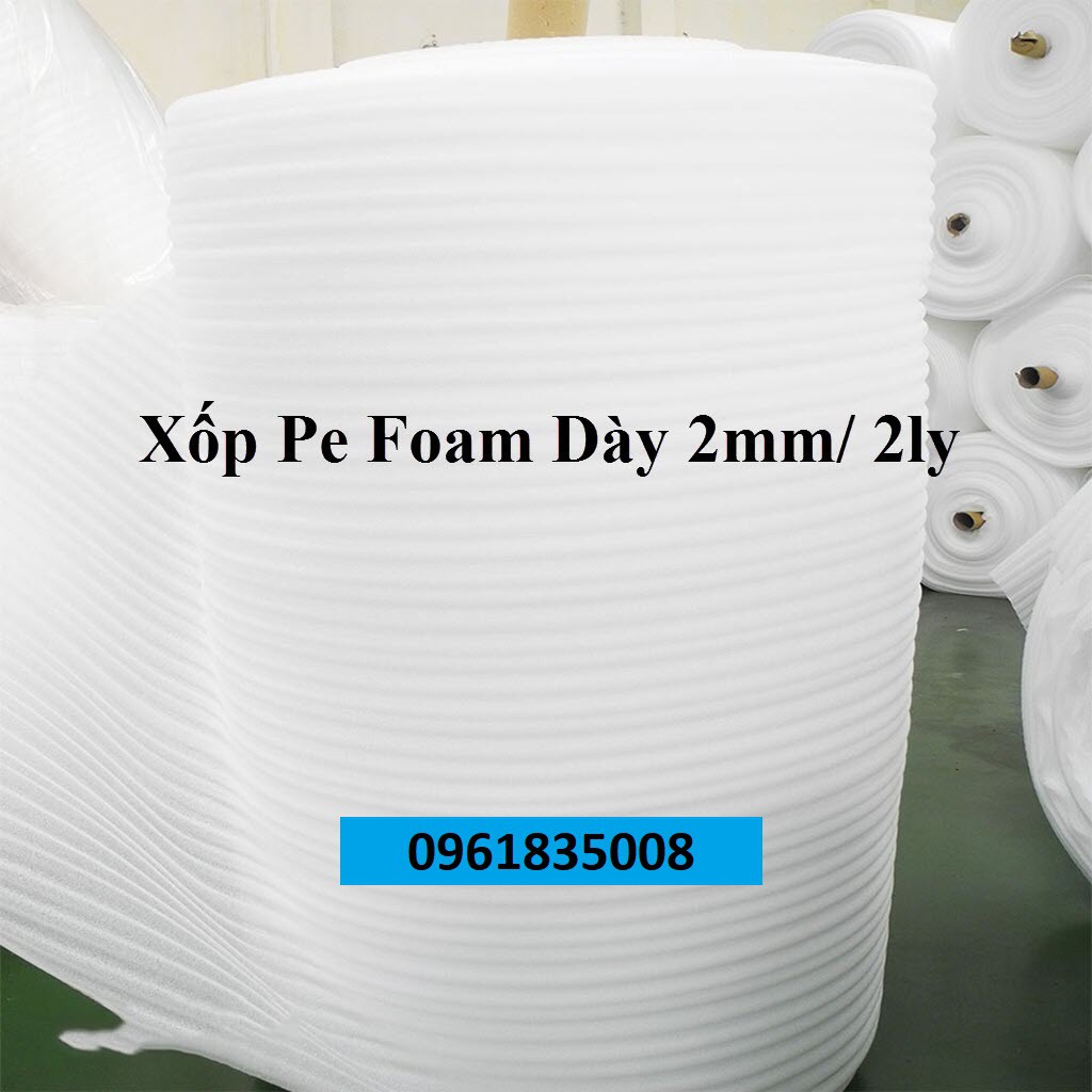 Mét lẻ Mút Foam Trắng Dày 2mm (CÓ HỎA TỐC)