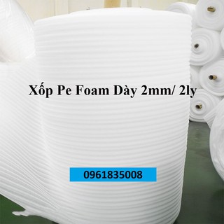 Mét lẻ Mút Foam Trắng Dày 2mm (CÓ HỎA TỐC)