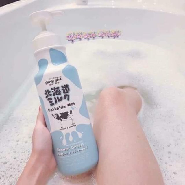 [CHÍNH HÃNG ]  Sữa tắm Hokkaido Milk Whitening AHA Shower Cream