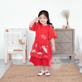Áo dài cách tân bé gái, áo dài tết cho bé
