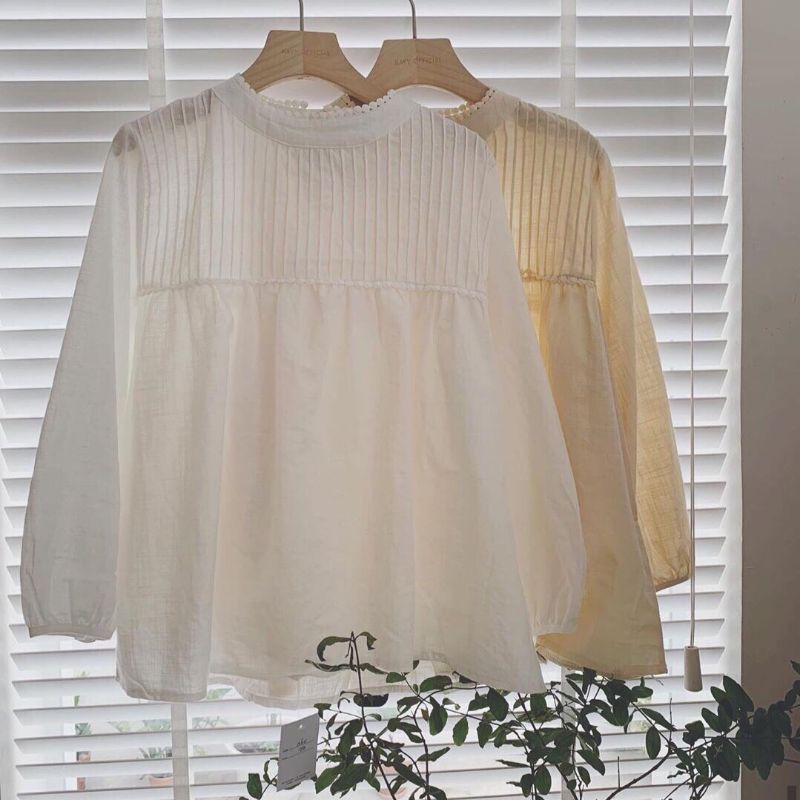 ÁO BABY DOLL XẾP LY 2 MÀU NỮ