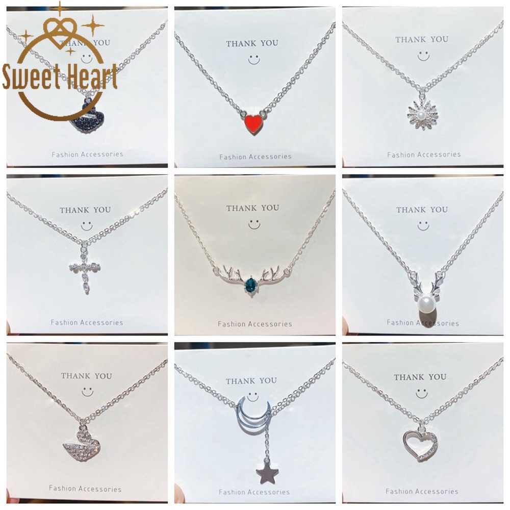 Dây chuyền chuỗi xích mặt nhiều mẫu tùy chọn phong cách Hàn Quốc đơn giản thời trang dành cho nữ