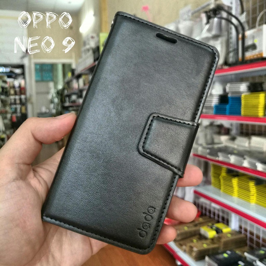 Bao Da Oppo Neo 9 Hiệu Dada Màu Đen