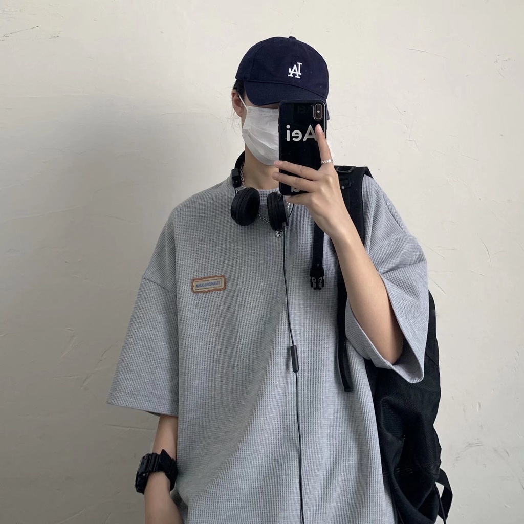 Áo Thun Dệt Kim Ngắn Tay In Hình Thời Trang Mùa Hè Hàn Quốc Dành Cho Nam