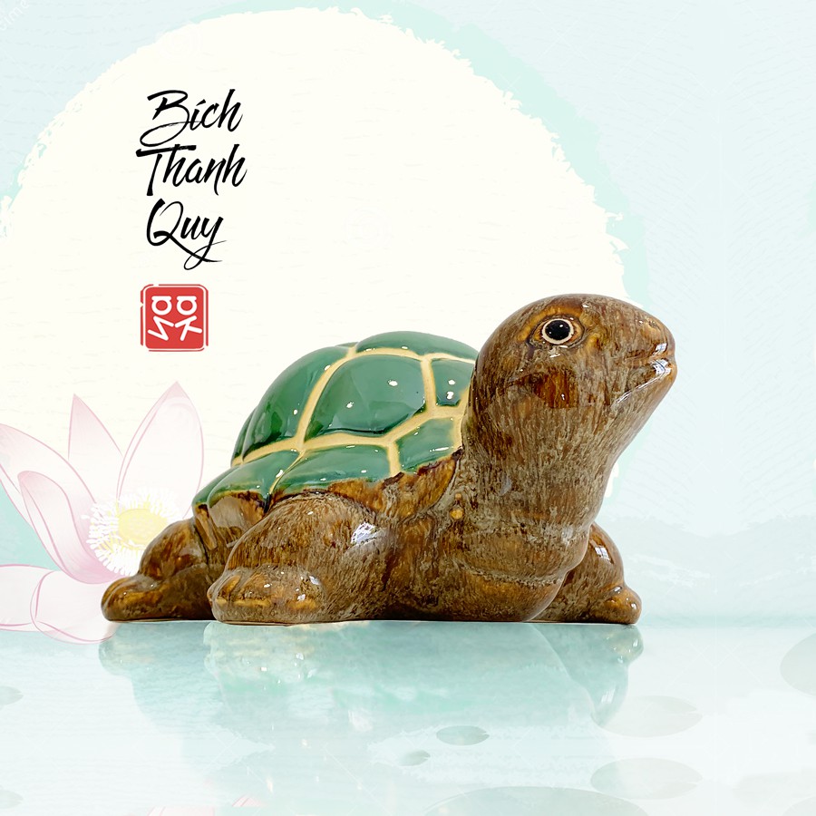Rùa Gốm Bích Thanh Quy Trang Trí Xuất Khẩu