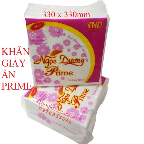 KHĂN GIẤY ĂN VUÔNG PRIME ND 60 TỜ / BỊCH