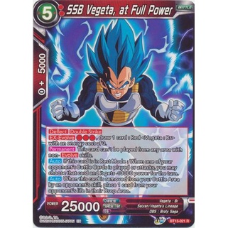 Thẻ bài Dragonball - TCG - SSB Vegeta, at Full Power / BT13-021'