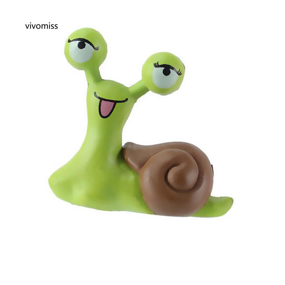 Set 2 tượng chú ốc sên thu nhỏ xinh xắn dùng trang trí