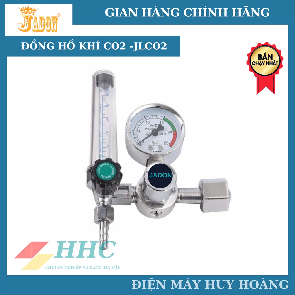 Đồng hồ CO2 hiệu Jadon dùng cho máy hàn mig loại cao cấp 36v và 220v