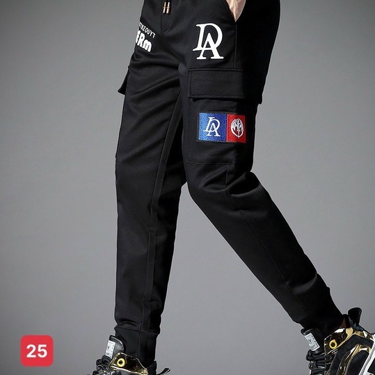 Quần jogger nam cạp chun bo ống hoạ tiết chữ thời trang DieuLinh Fashion
