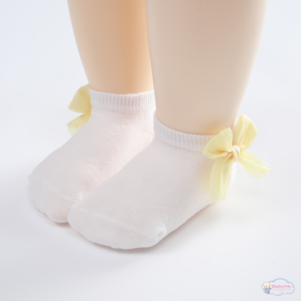 Set 3 Đôi Vớ Thuyền Màu Trơn Mềm Mại Chống Trượt Cho Bé Gái Sơ Sinh