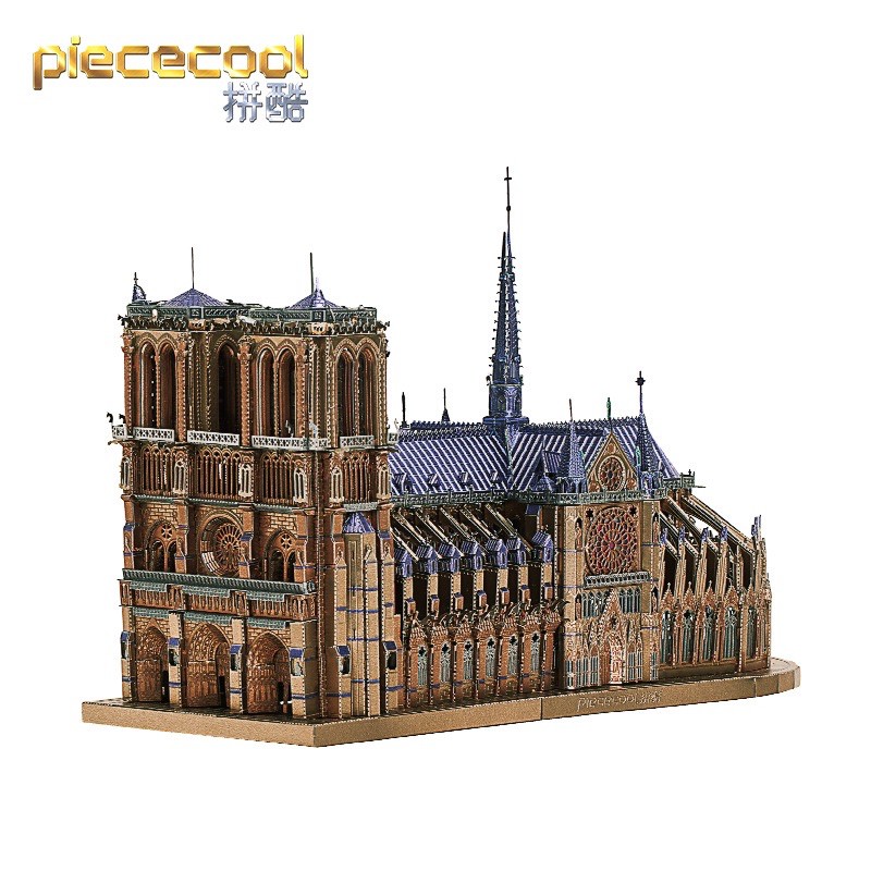 📌 Mô hình lắp ghép kim loại 3d ⛪ Nhà thờ Đức Bà Paris (bản màu)