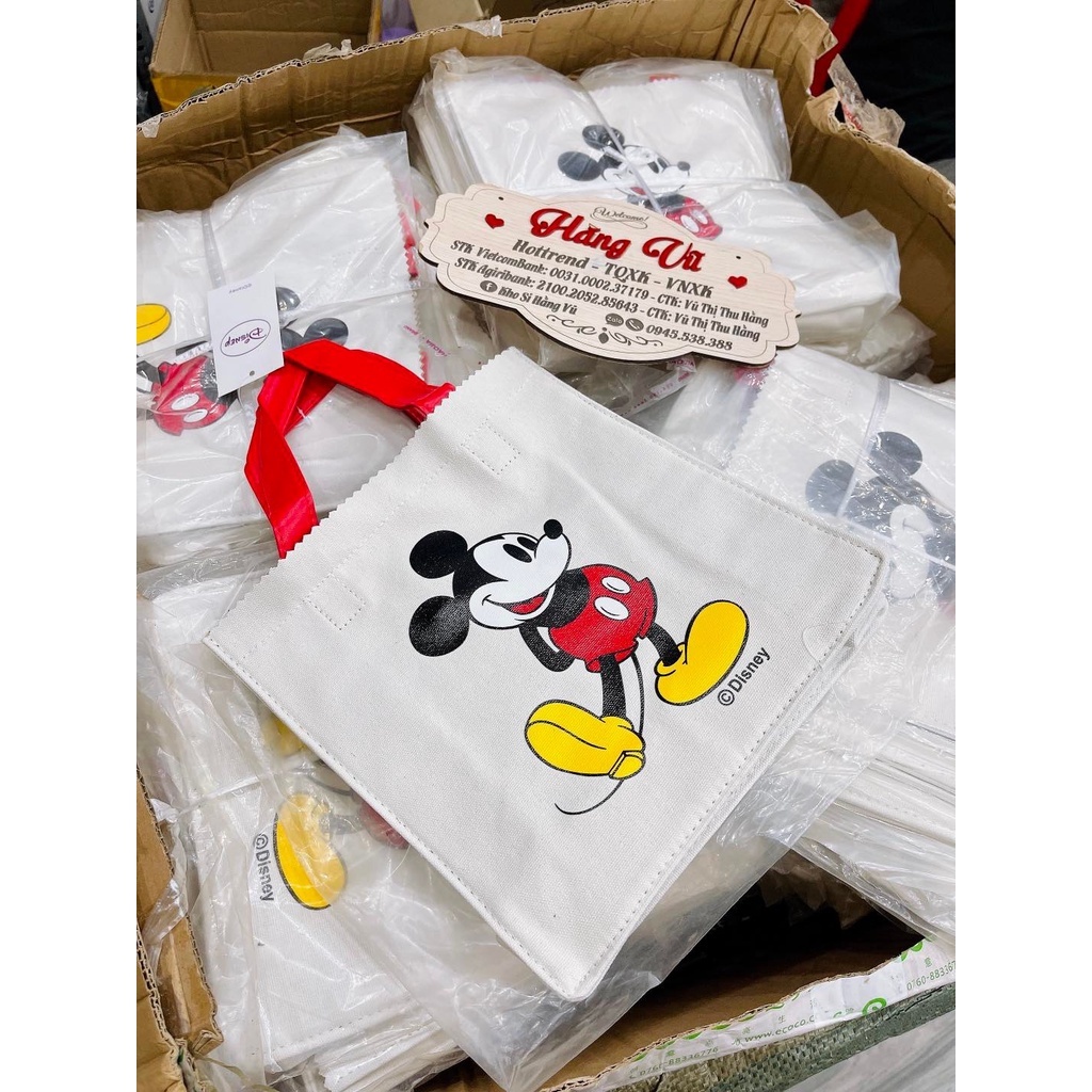 TÚI làn Mickey trắng quai đỏ,FREESHIP,chỉ 45k