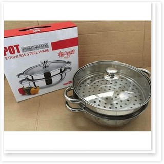 ☘️nồi hấp inox 2 tầng size 28 cm